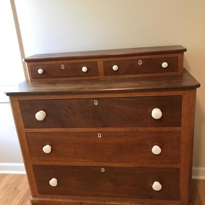 Antique walnut and ash chest of drawers $395
42 X 18 X 42"