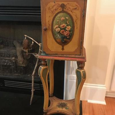 Vintage poker and card cabinet $149