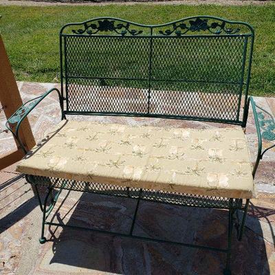 Wrought iron bench