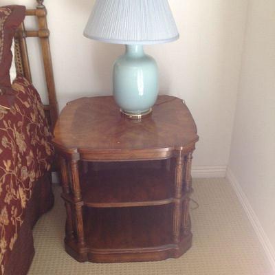 Pair of tables and lamps
