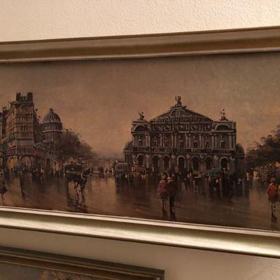 Lots of vintage framed artwork
