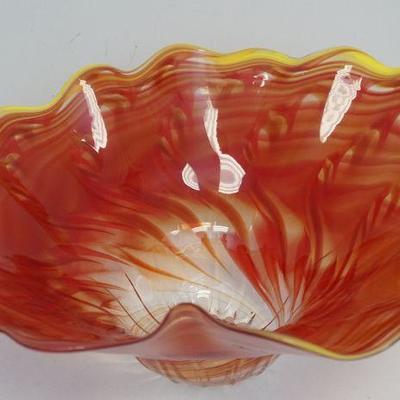 HERMAN LEONHARDT ART GLASS BOWL