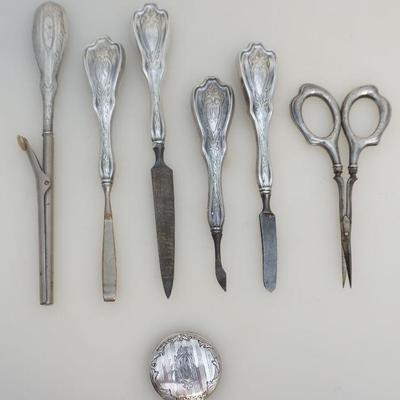 ANTIQUE STERLING MANICURE SET