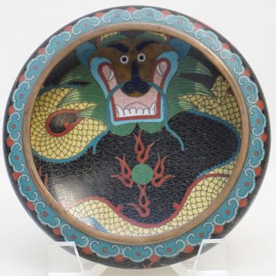 QING DYNASTY CLOISONNE DRAGON BOWL