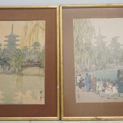 2 YOSHIDA HIROSHI 1933 + 1940 WOODBLOCKS