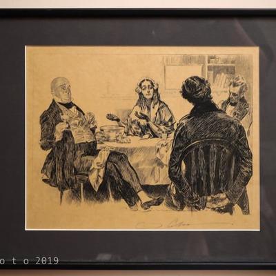 Charles Dana Gibson People of Dickens signed prints