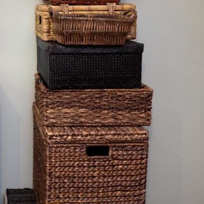 large collection of baskets