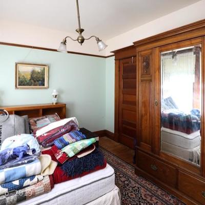 Clothings, bed covers and linens 