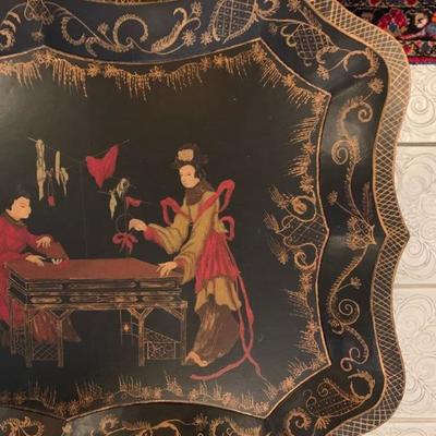 Tole Tray on Stand 