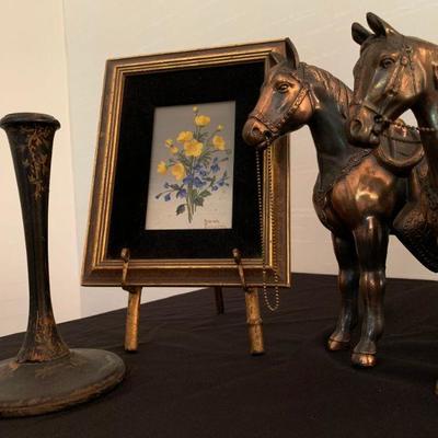 Norah Simpson, Still Life, Hand Painted Candlestick 