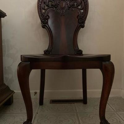 Turn of the Century Carved Frame Chair 