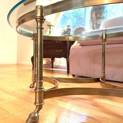 Brass Hoof Foot Coffee Table
