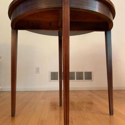 Inlaid Mahogany Flip Top Card Table 