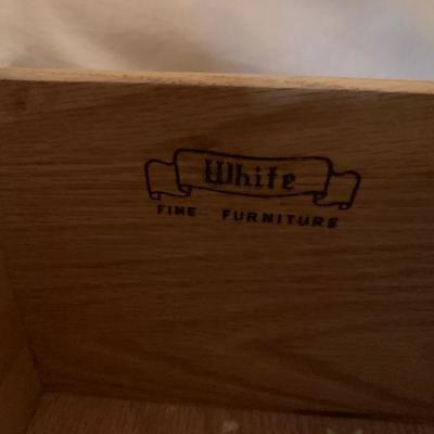 White Furniture Bombe Style Two Drawer Bed Side Tables, PAIR 