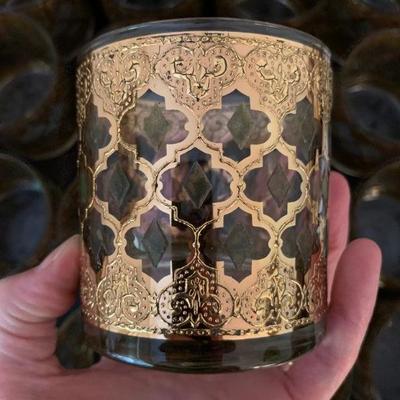 Culver Valencia 24K Gold Plated Glassware 