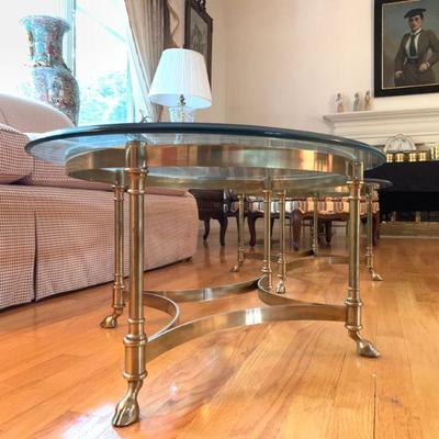 Brass Hoof Foot Coffee Table