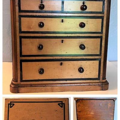 19th Century child's chest with ebony inlay