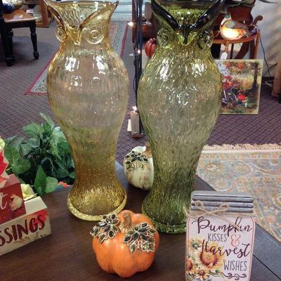 Owl vases