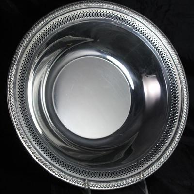 FB Rogers 12â€ Silverplate Pierced Edge Vegetable Bowl