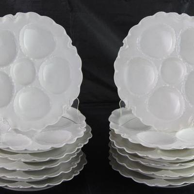 Haviland Limoges France 1893-1931 â€œRansonâ€ 5 well oyster plates 12 each