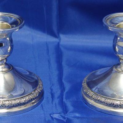 International Silver Co.  â€œPreludeâ€ Sterling Pair Candlesticks 
