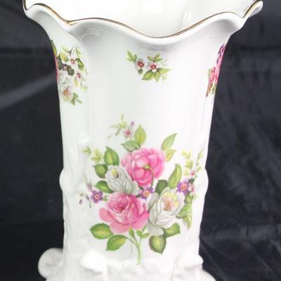 James Kent Staffordshire made in England old Foley â€œHarmony Roseâ€ Porcelain Vase 7â€ H 