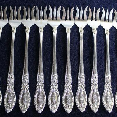 Baker Manchester Sterling Silver â€œLady Clareâ€ 1914 cocktail Forks