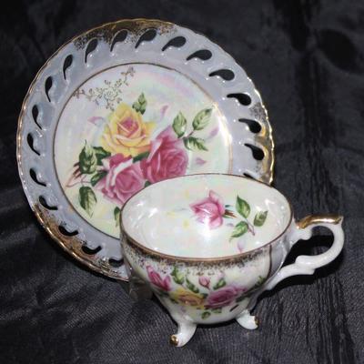 Lusterware Japan footed cup and saucer 