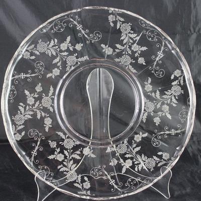 Cambridge â€œElaineâ€ rolled edge 14â€ torte plate (elegant glass of the depression era 1933-1954)