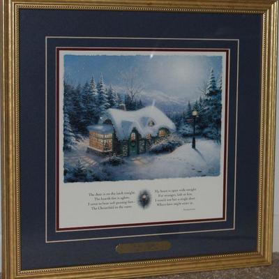 Thomas Kinkade â€œSilent Nightâ€ Framed Print