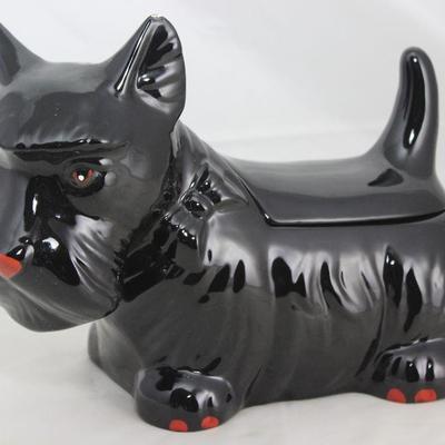 Vintage Ceramic Black Scottie Cookie Jar