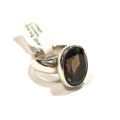 Joseph Esposito Sterling Silver 925 Smokey Quartz Ring 
