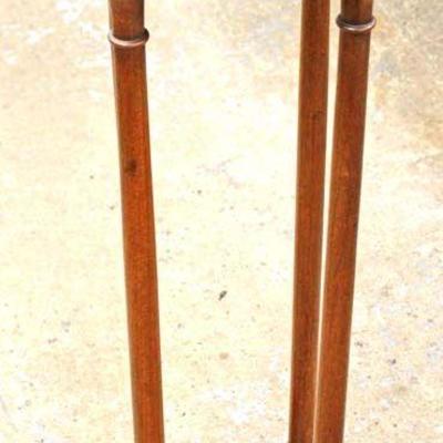  Burl Mahogany Round Plant Stand 