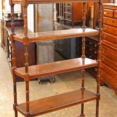  Mahogany â€œEthan Allen Furnitureâ€ One Drawer Open Bookshelf 