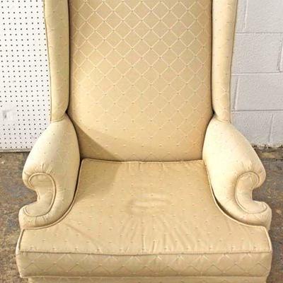  Decorator Upholstered Queen Anne Wing Chair 