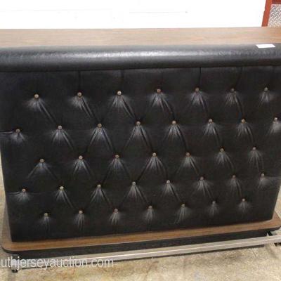  VINTAGE Modern Design Leather Front Button Tufted Bar 