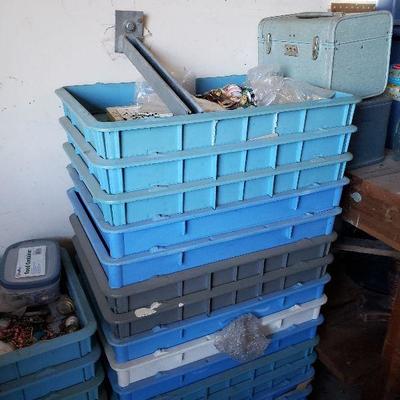 Crates Of costume jewelry