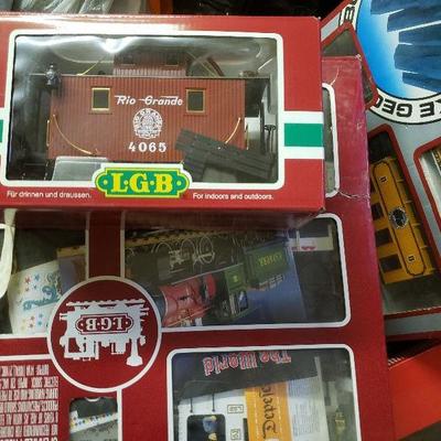 Lots of G guage trains