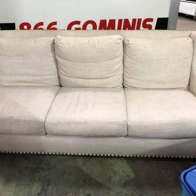 L72220: Sofa: Clothe on Wood Frame $125 OBO   - Only available offline at office