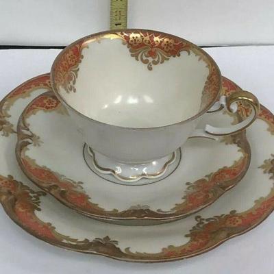 AH3010: Henseler Bavaria Cup and Saucer w/ Salad Plate Fine China Rust  https://www.ebay.com/itm/123952007898