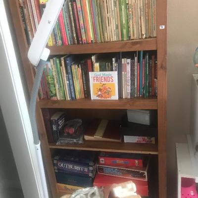 Tall oak bookcase $20