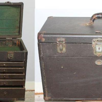 Vintage RARE Craftsman 1940â€™s Machinistâ€™s Tool Chest