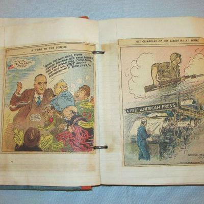 Incredible scrap book of WW2 Carey Orr Chicago Tribune cartoons