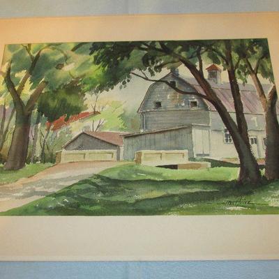 Original Walter Haise watercolor