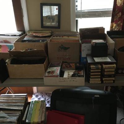 VINYL RECORDS, 33's & 45's.  CD's, Cassette and 8 track Tapes