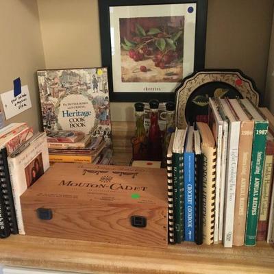 VINTAGE COOKBOOKS, WINE BOX