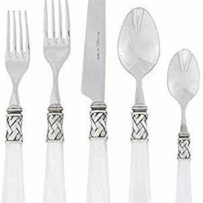 Vietri Aladdin Antique White Five-Piece Place Sett ...