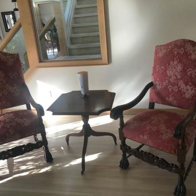 two  baroque chairs