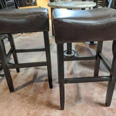 (2) Faux Leather Stools