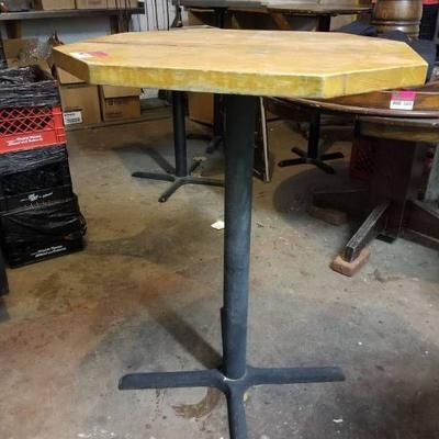 30in High Top Wood Table